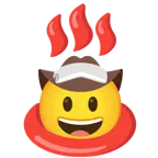 Gesicht mit Cowboyhut + heiße Quellen