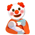cara de payaso + biberón