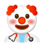 cara de payaso + estetoscopio