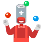 cara de payaso + batería baja