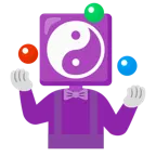 cara de payaso + yin yang