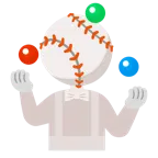 cara de payaso + béisbol