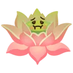 würgendes Gesicht + Lotusblüte