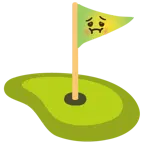 würgendes Gesicht + Golffahne