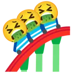 kotzendes Gesicht + Achterbahn