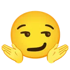 persona encogida de hombros + cara sonriendo con superioridad