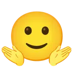 persona encogida de hombros + cara sonriendo ligeramente