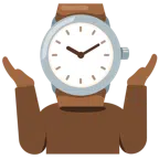 persona encogida de hombros + reloj