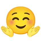 persona encogida de hombros + cara sonriente