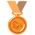 medaglia di bronzo + cavallo