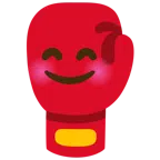 guantone da pugilato + faccina con occhi sorridenti