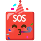 partide eğlenen yüz + SOS düğmesi