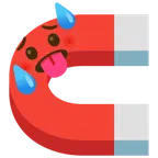 schwitzendes Gesicht + Magnet