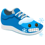 frierendes Gesicht + Sportschuh