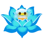 frierendes Gesicht + Lotusblüte