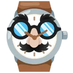 cara disfrazada + reloj