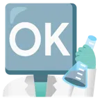 provetta + pulsante OK