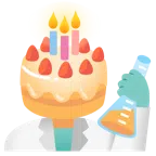 provetta + torta di compleanno