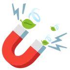 calamita + foglia al vento