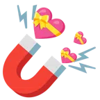 calamita + cuore con fiocco