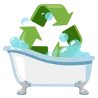 sabonete + símbolo de reciclagem