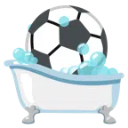 sabonete + bola de futebol