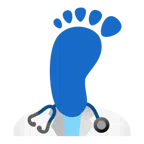 stetoscopio + impronta di piedi