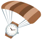 paracaídas + reloj