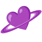 Ringplanet + lila Herz