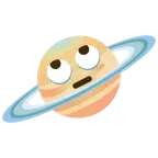 Ringplanet + Augen verdrehendes Gesicht