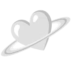 Ringplanet + weißes Herz
