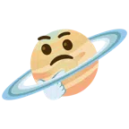 Ringplanet + nachdenkendes Gesicht