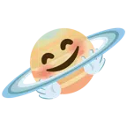 Ringplanet + Gesicht mit umarmenden Händen