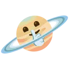 Ringplanet + ermahnendes Gesicht