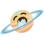 Ringplanet + gähnendes Gesicht