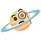 Ringplanet + Gesicht mit Monokel