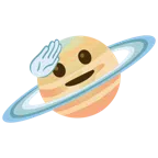 Ringplanet + salutierendes Gesicht