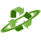 Ringplanet + Recycling-Symbol
