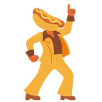 palla da discoteca + hot dog