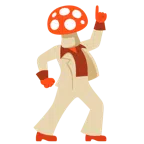palla da discoteca + fungo