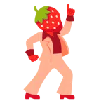 palla da discoteca + fragola