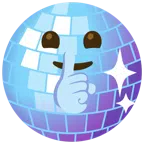 palla da discoteca + faccina che zittisce