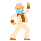 palla da discoteca + cupcake