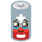 batteria scarica + faccina che trattiene le lacrime