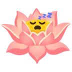Lotusblüte + schlafendes Gesicht