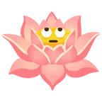 Lotusblüte + Augen verdrehendes Gesicht