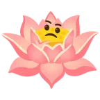 Lotusblüte + nachdenkendes Gesicht