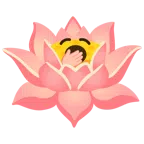 Lotusblüte + gähnendes Gesicht