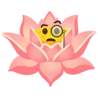 Lotusblüte + Gesicht mit Monokel