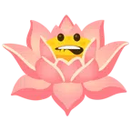 Lotusblüte + auf Lippe beißen